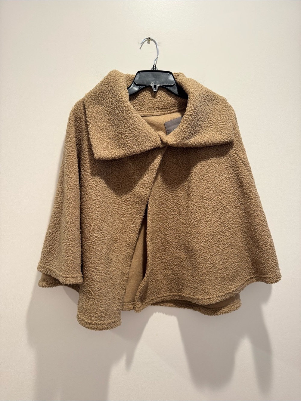 Sherpa-Collared Cape by Anthropologie